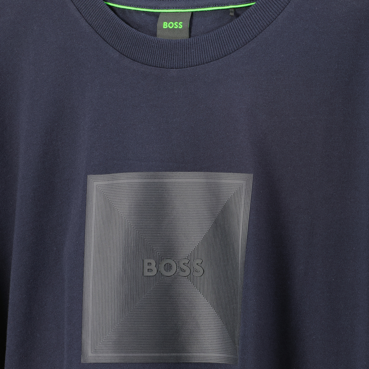 BOSS T-Shirt mit Label-Print dunkelblau