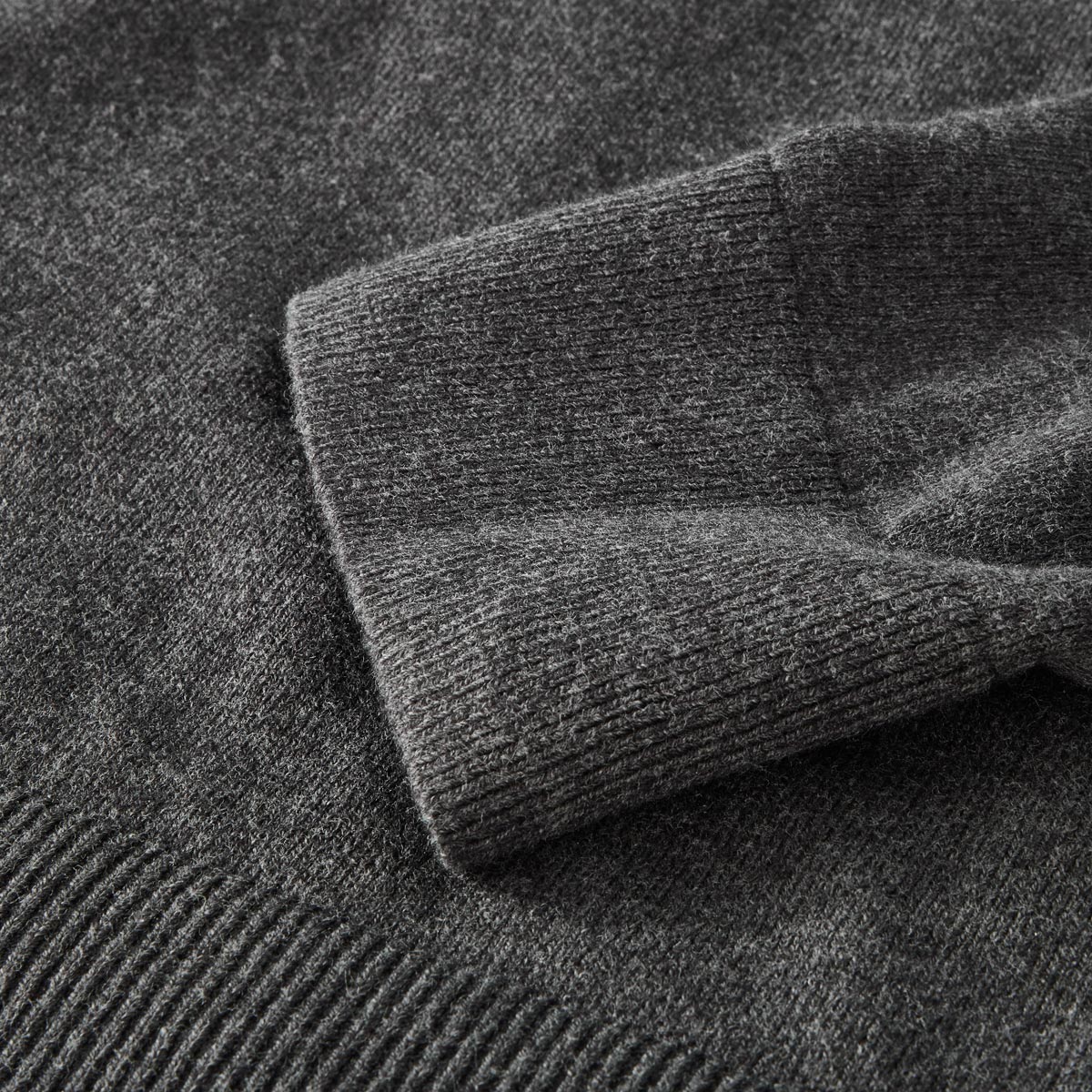 Tommy Hilfiger Feinstrickpullover mit Kaschmir anthrazit