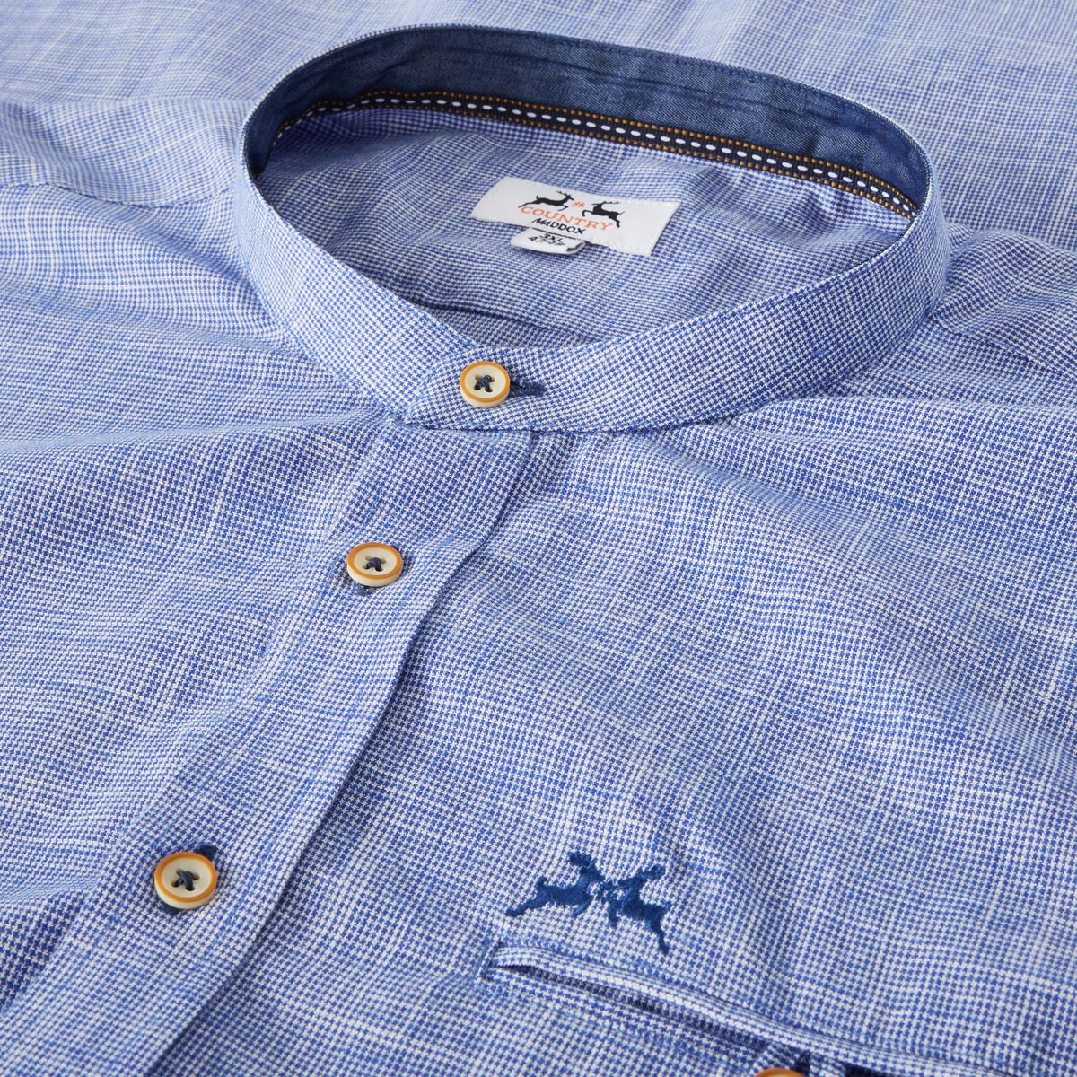 Maddox Trachtenhemd aus Baumwolle blau