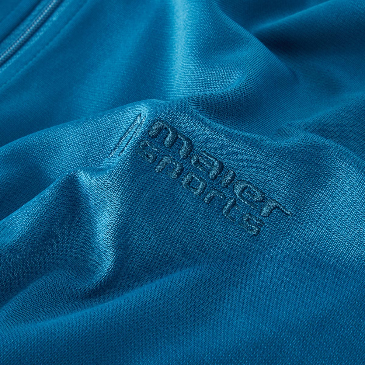 Maier Sports Funktionsshirt mit Stehkragen mittelblau