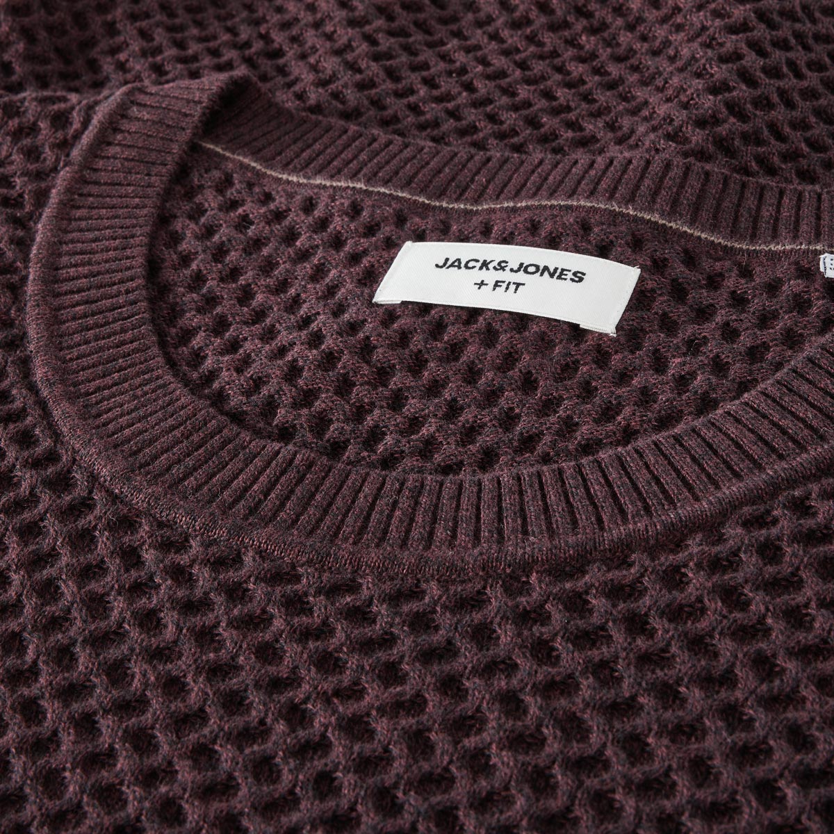 Jack&Jones Pullover mit Struktur dunkelrot