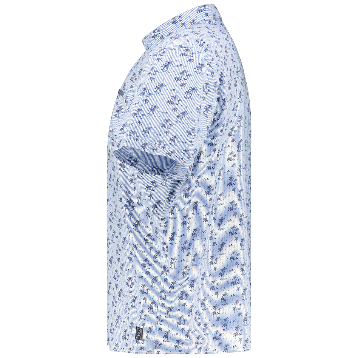 CASA MODA Freizeithemd mit Allover-Print, Short Style blau