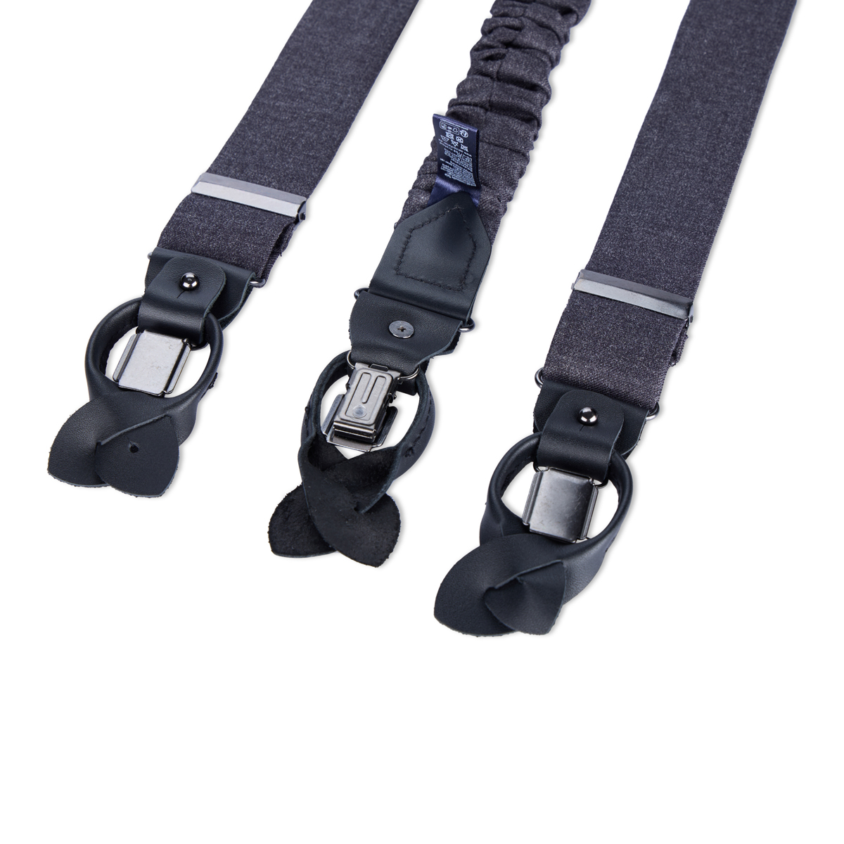 Prince BOWTIE Hosenträger, Fliege und Einstecktuch im Set anthrazit