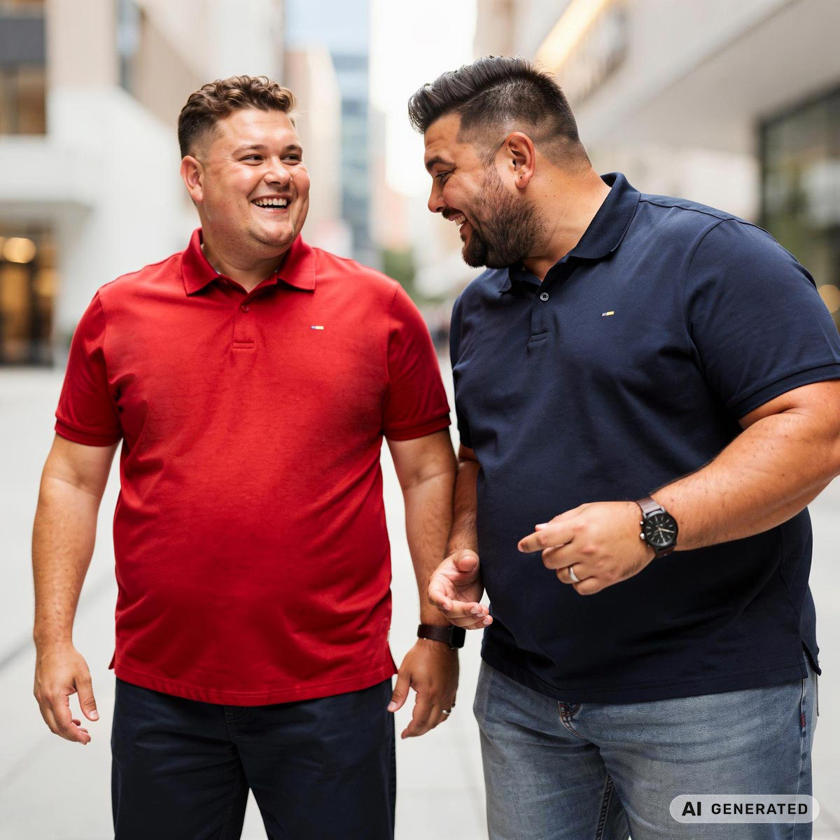 Pfundskerl Doppelpack Poloshirt aus Baumwolle dunkelblau/rot