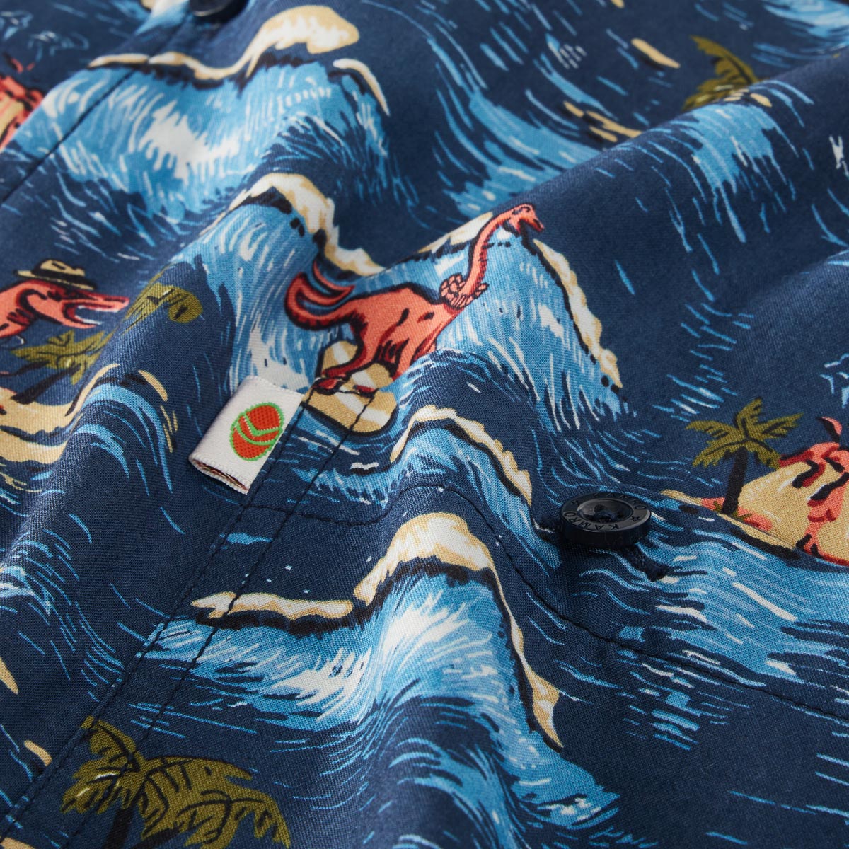 Kamro Freizeithemd mit Allover-Muster dunkelblau