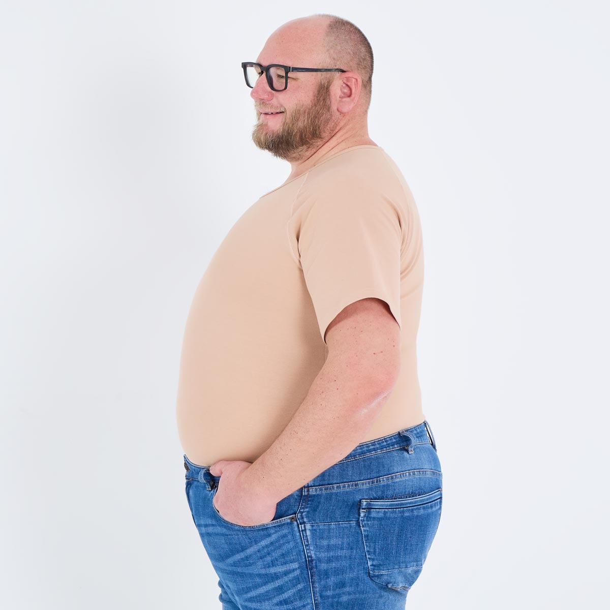 Finn Design Komfort T-Shirt mit stabilisierender Funktion beige