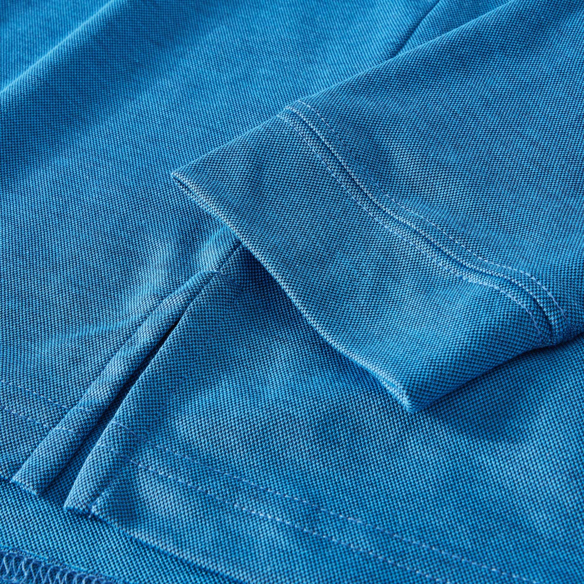 RAGMAN Pflegeleichtes Poloshirt "Soft Knit" blau