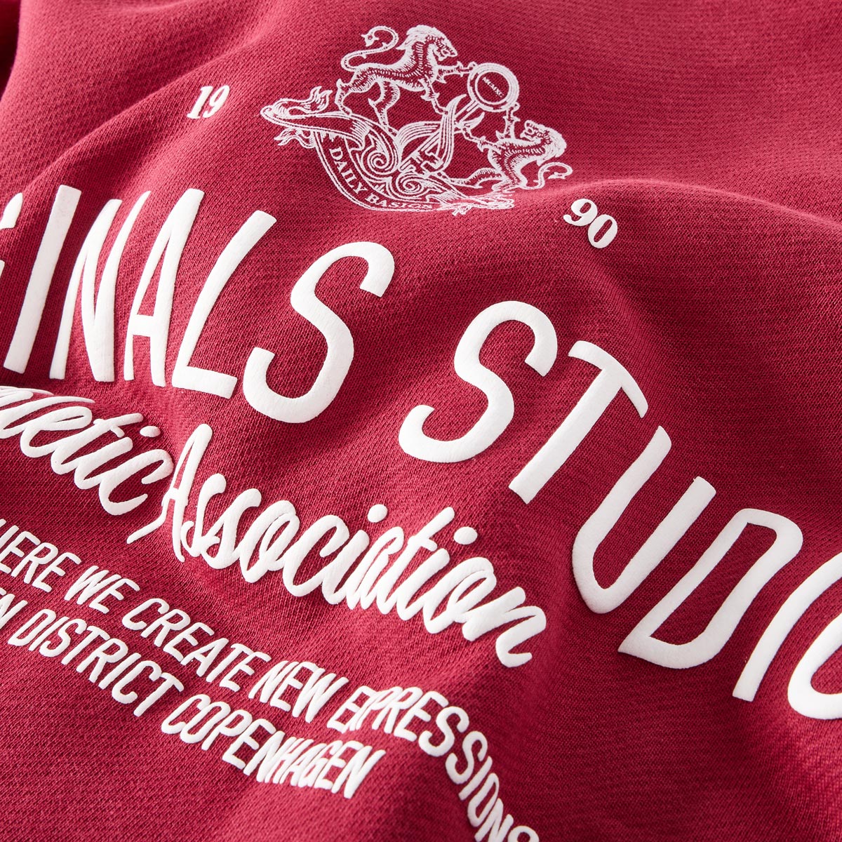 Jack&Jones Hoodie mit Label-Print rot