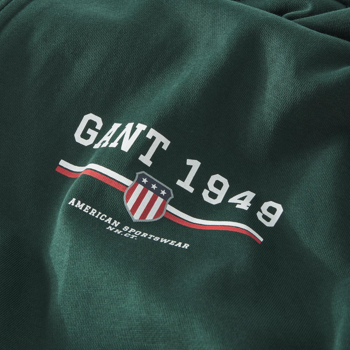 Gant Sweatjacke aus Baumwoll-Mix dunkelgrün