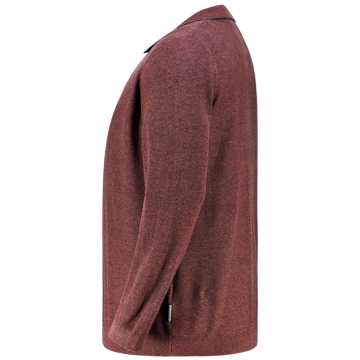 CASA MODA Strick-Poloshirt aus Baumwolle orange