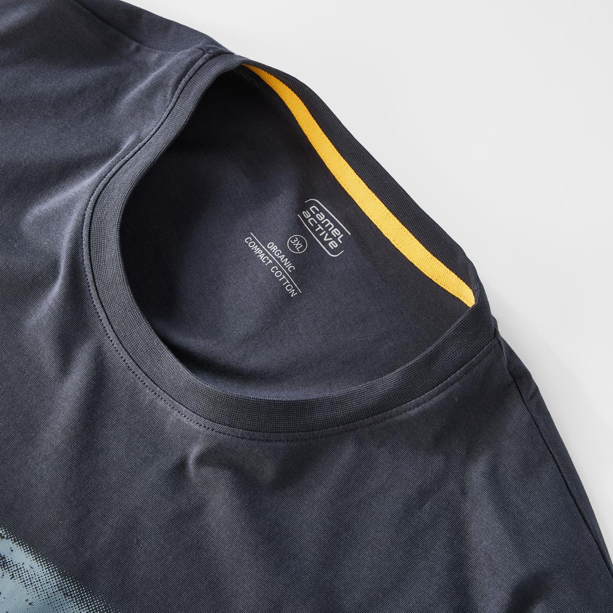 camel active T-Shirt mit Label-Print dunkelblau