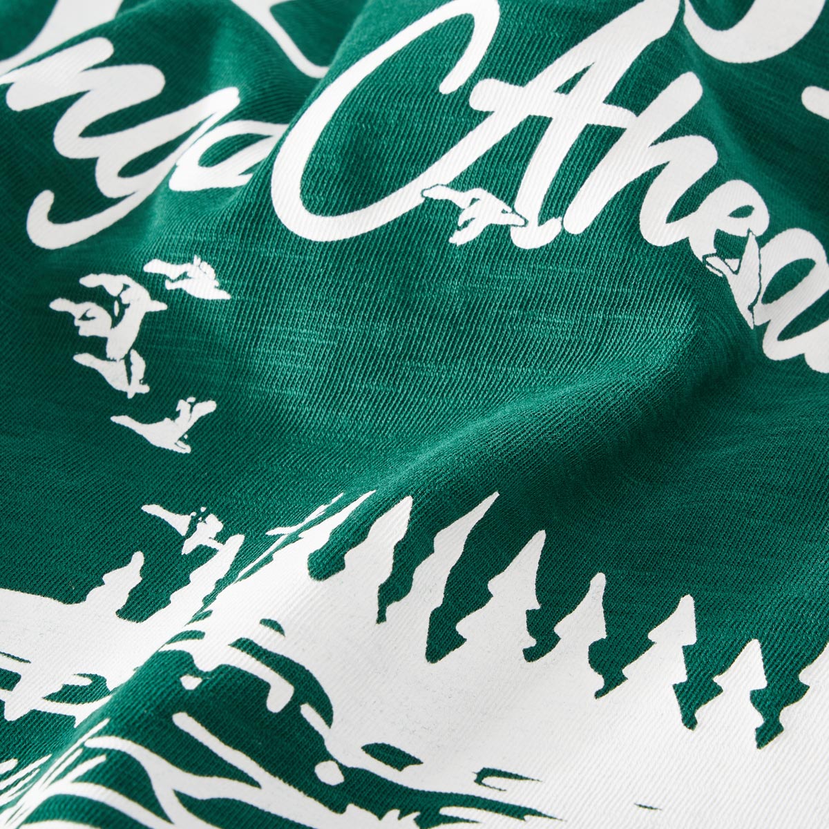 s.Oliver T-Shirt mit Print auf Vorder- und Rückseite oliv