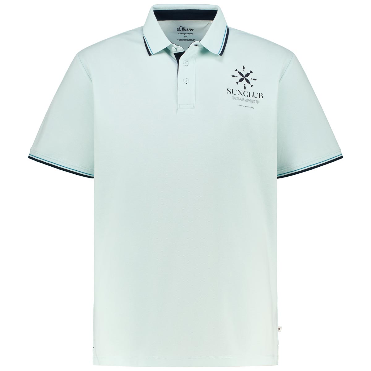 Poloshirt mit Motiv-Print