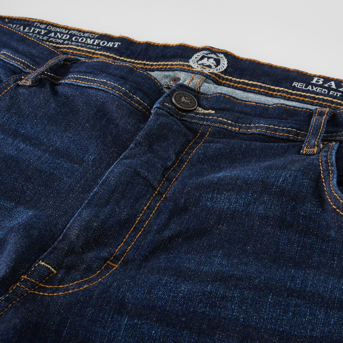 Lerros Stretch-Jeans "Baxter" im 5-Pocket Stil, Regular Fit dunkelblau