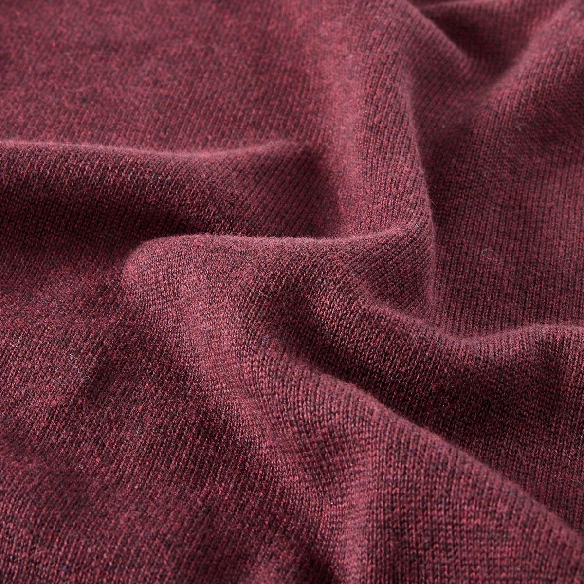 Pfundskerl Feinstrickpullover aus Baumwolle weinrot