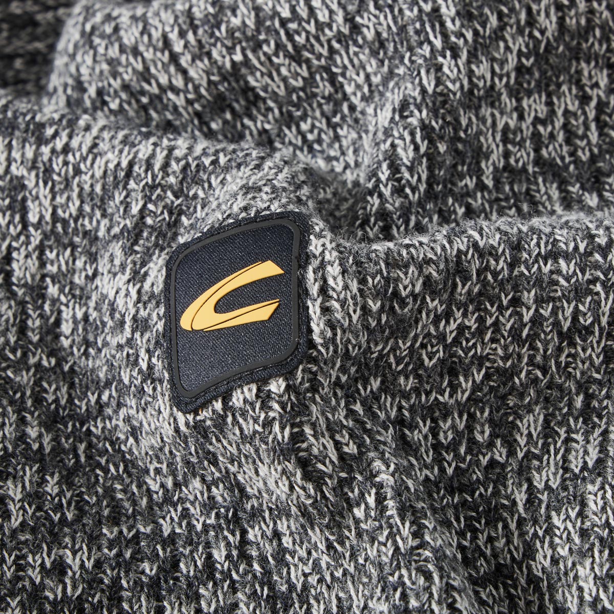 camel active Strickpullover aus Baumwollmischung anthrazit