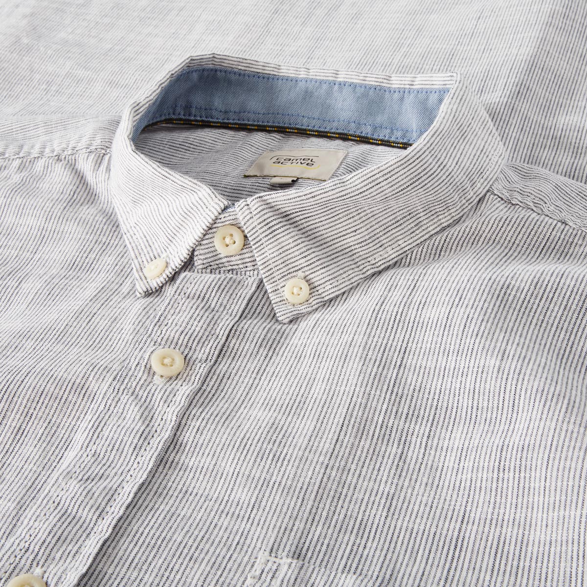 camel active Freizeithemd mit Streifen creme