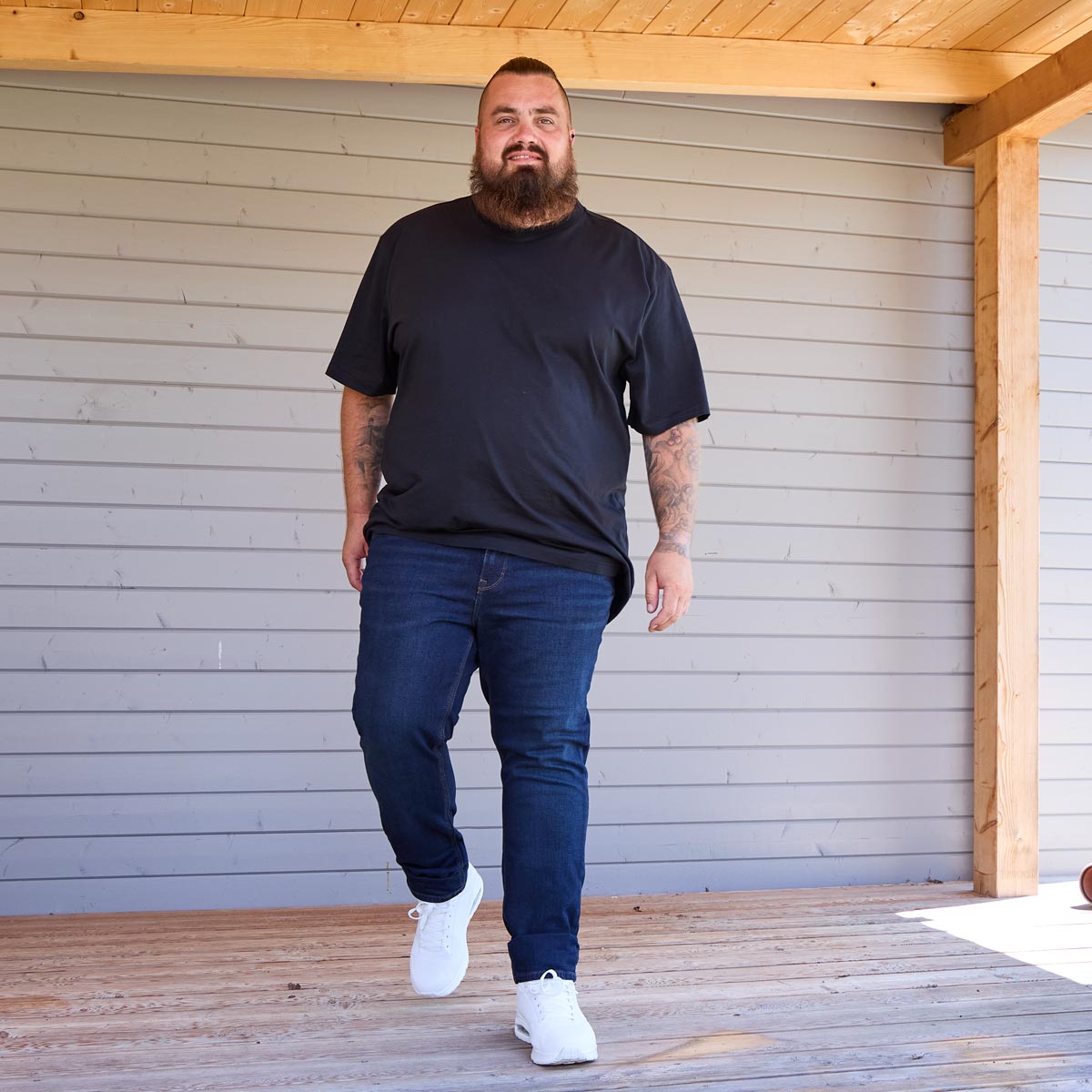 Pfundskerl Doppelpack T-Shirt mit V-Ausschnitt schwarz