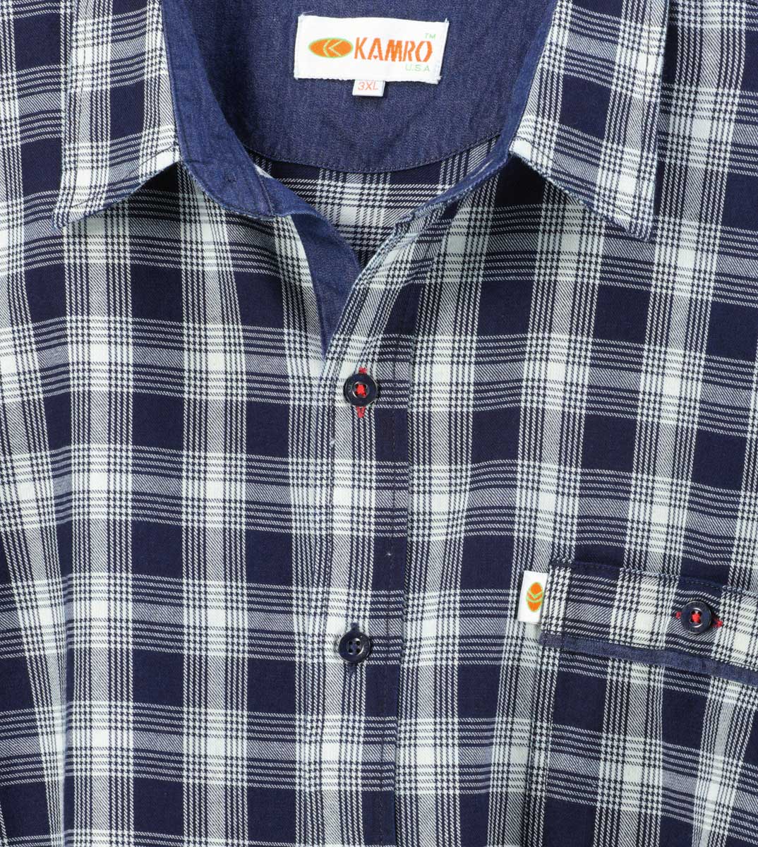 Kamro Kariertes Freizeithemd dunkelblau