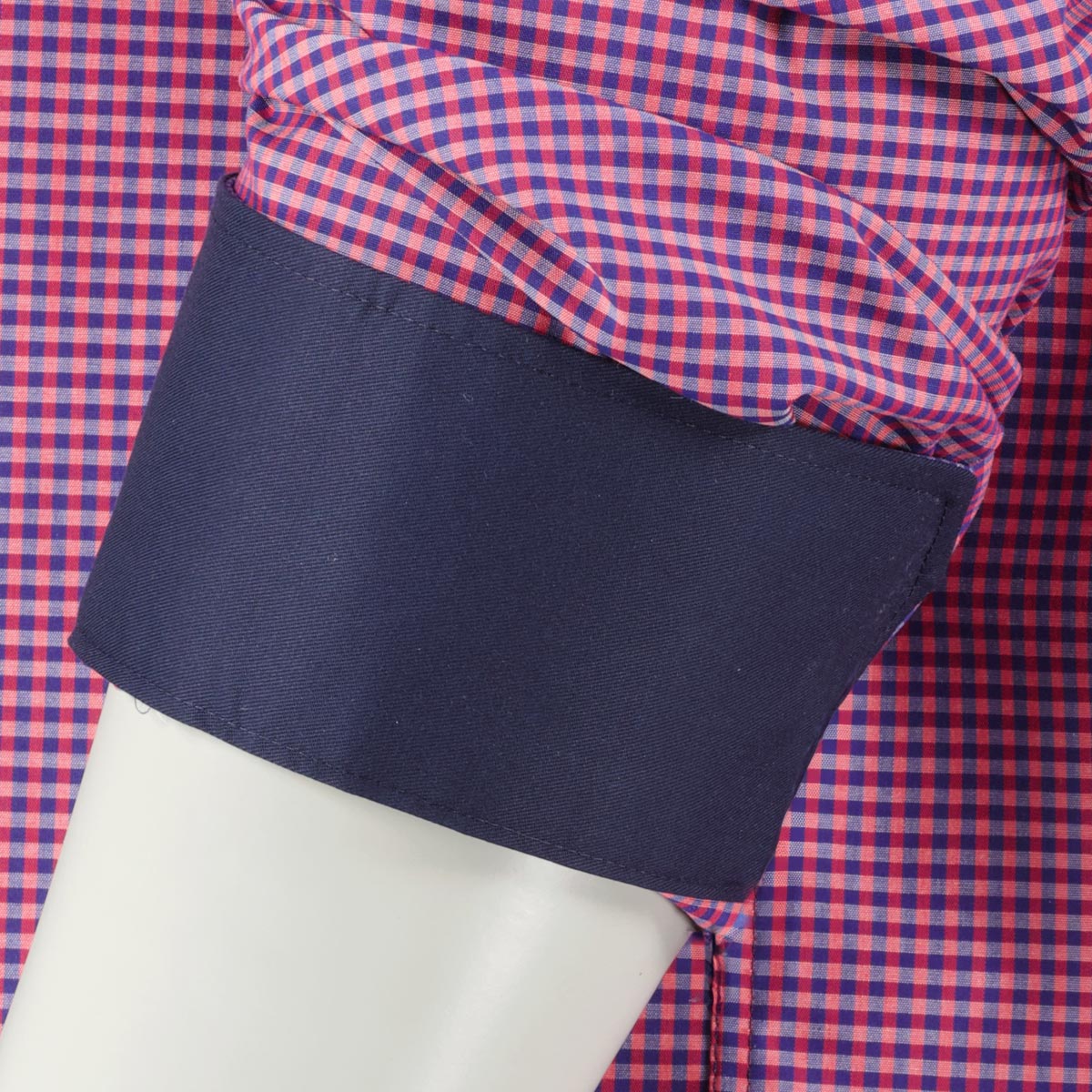 ETERNA Kariertes Businesshemd, bügelfrei, langarm blau/rot ETERNA Kariertes Businesshemd, bügelfrei, langarm blau/rot