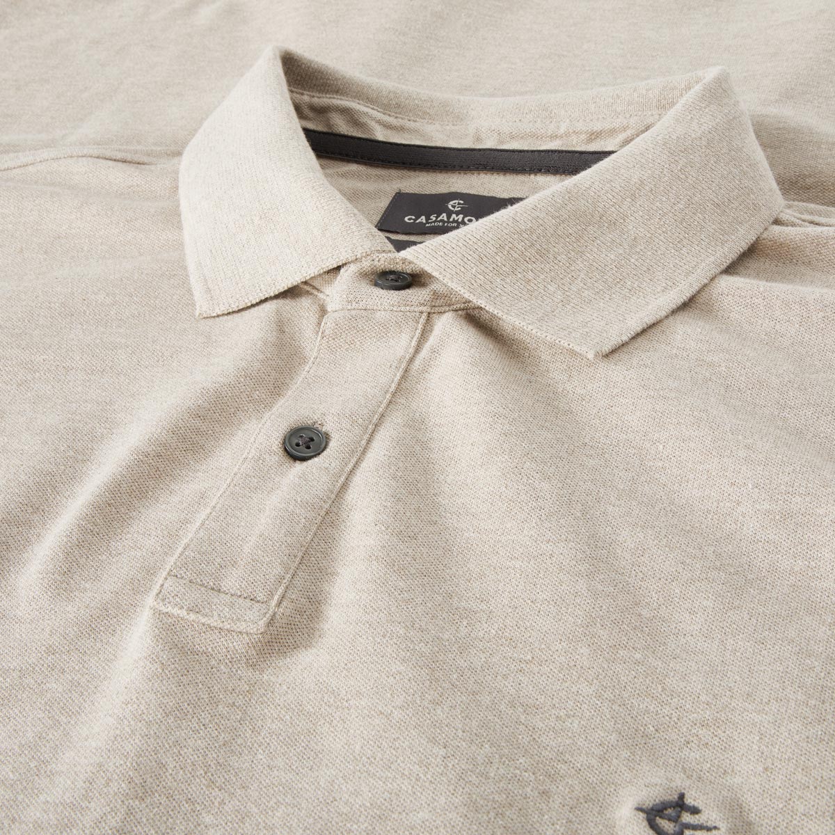 CASA MODA Poloshirt mit Elasthan beige