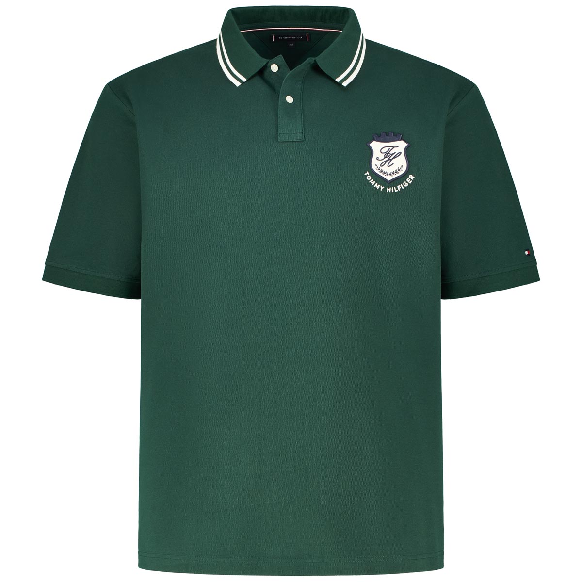 Tommy Hilfiger Poloshirt mit Elasthan Farbe dunkelgrün Größe: 5XL günstig online kaufen