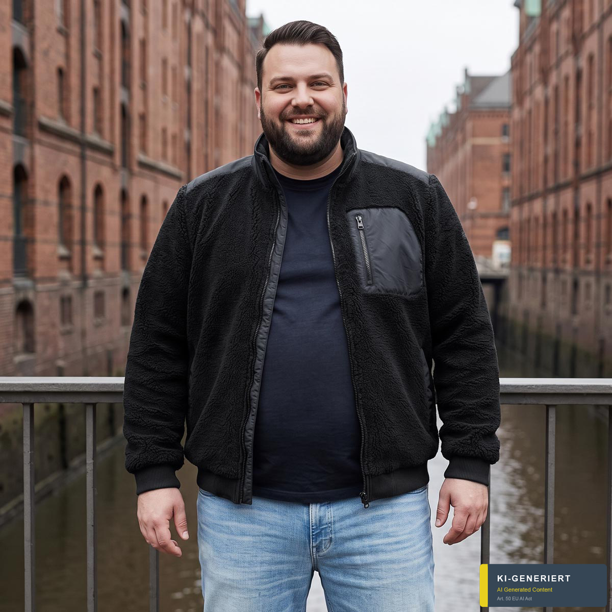 Pfundskerl Fleece-Blouson dunkelblau