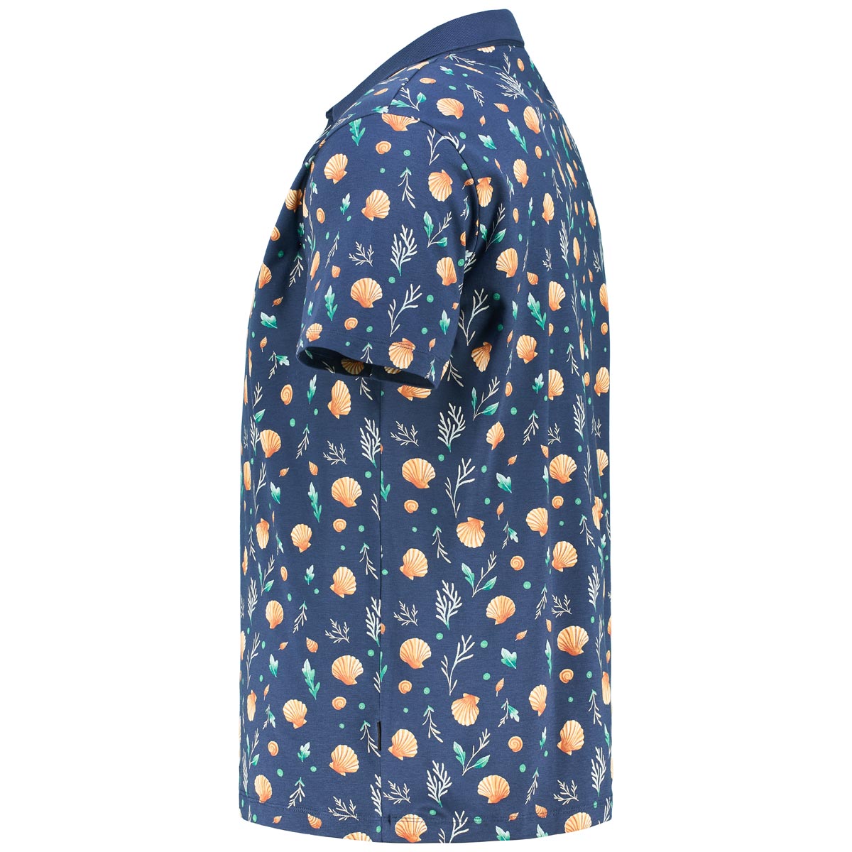 Hajo Poloshirt mit Allover-Muster royalblau