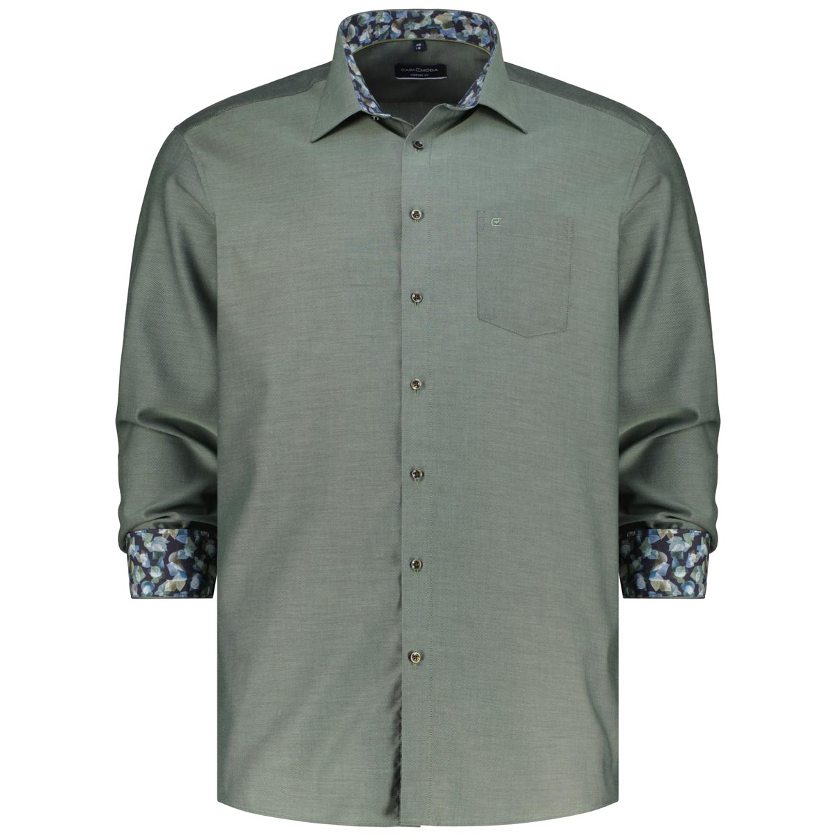 CASA MODA Businesshemd aus Baumwolle, bügelfrei grün