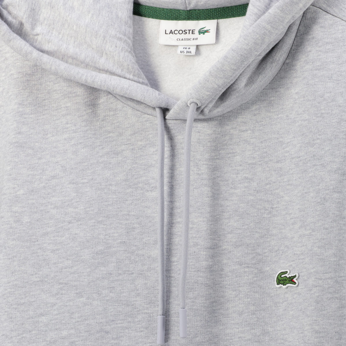 LACOSTE Hoodie mit Biobaumwolle grau