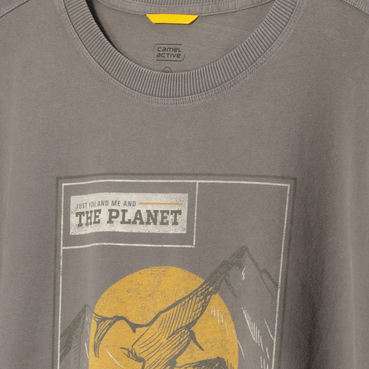 camel active T-Shirt aus Biobaumwolle grau