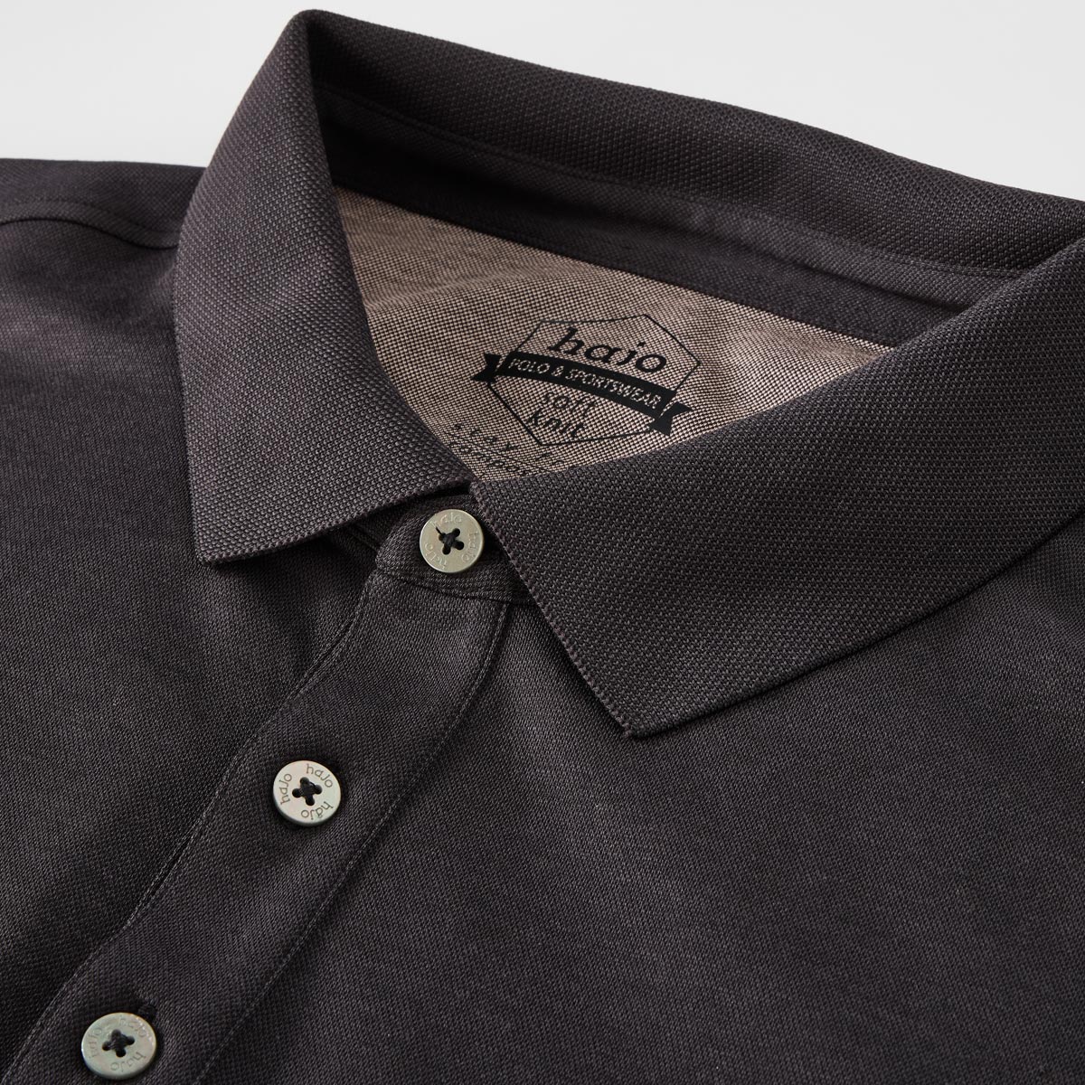 Hajo Poloshirt aus Baumwolle schwarz