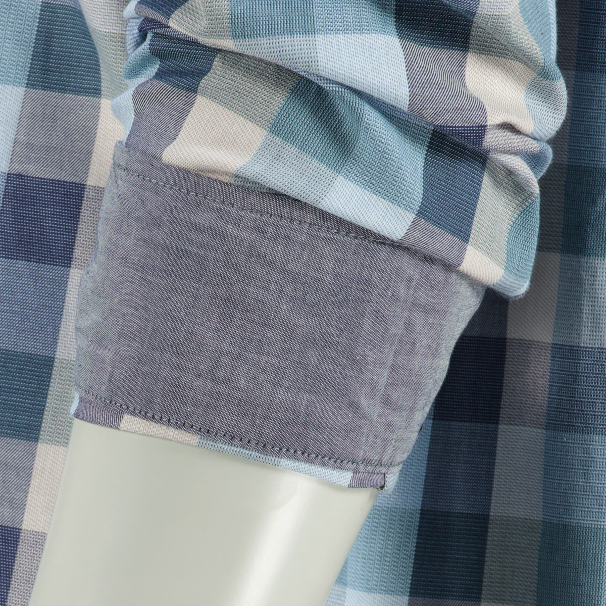 CASA MODA Kariertes Freizeithemd aus Baumwolle blau/grau