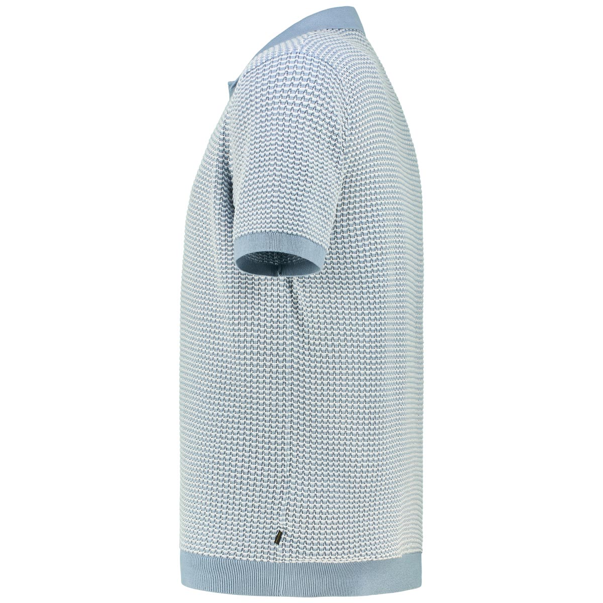 Jack&Jones Strick-Poloshirt aus Biobaumwolle blau