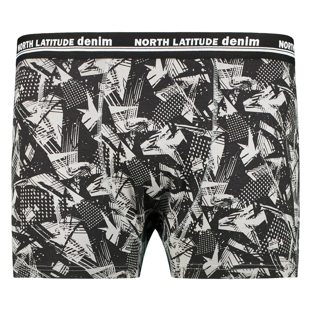 North 3er-Pack Pants mit Stretch grau