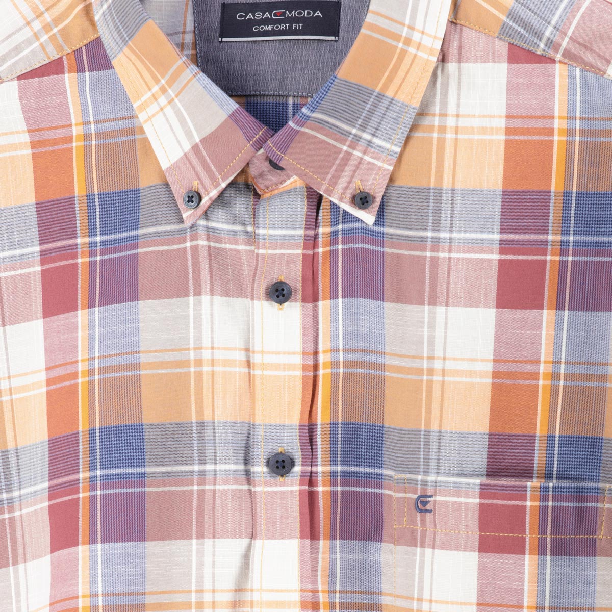 CASA MODA Freizeithemd aus Baumwolle rot