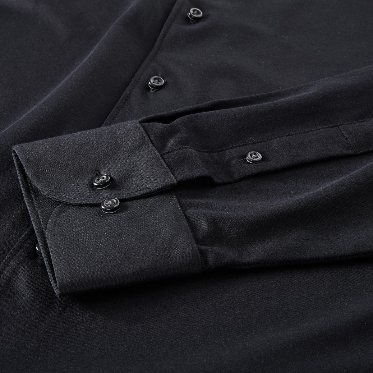 ETERNA Businesshemd aus Jersey, langarm, bügelfrei schwarz