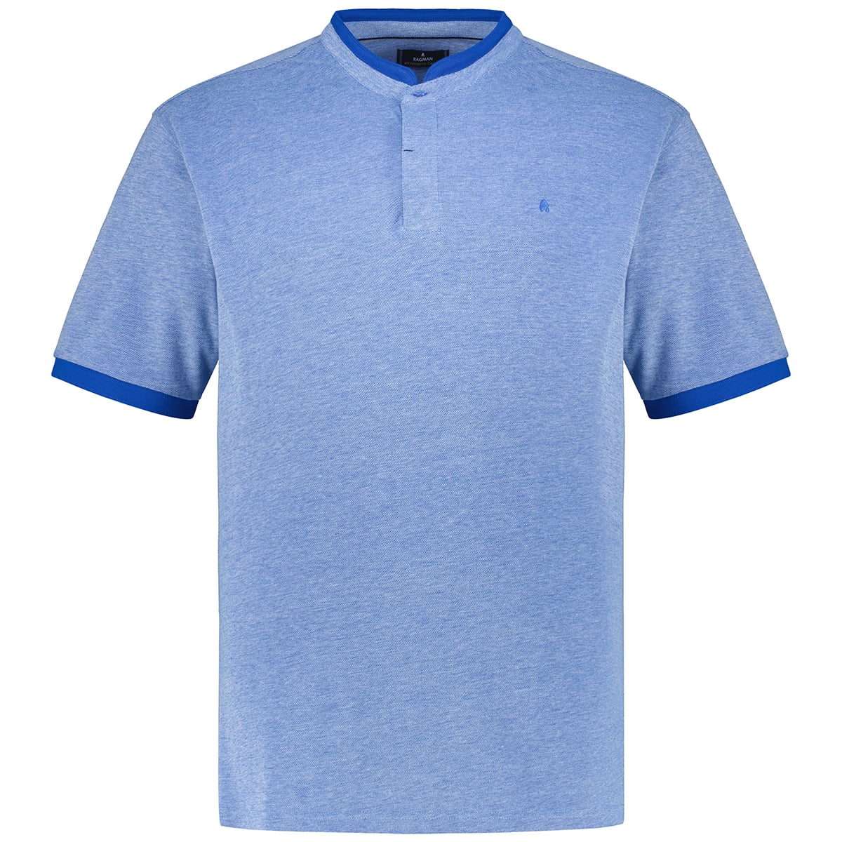 RAGMAN Poloshirt mit Stehkragen blau RAGMAN Poloshirt mit Stehkragen blau