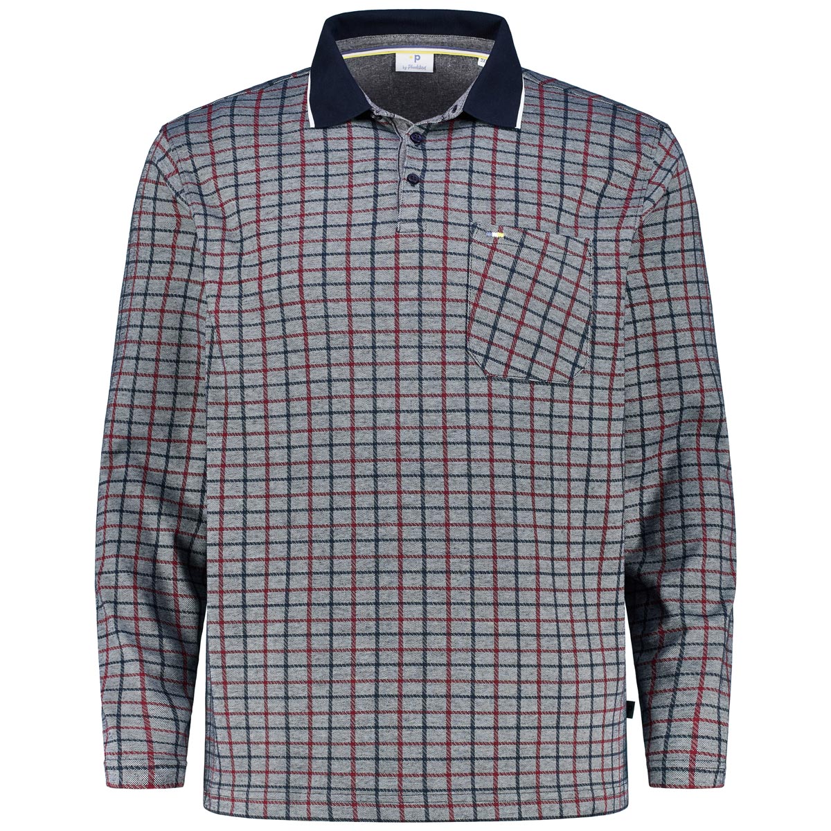 Langarm-Poloshirt aus Piqué
