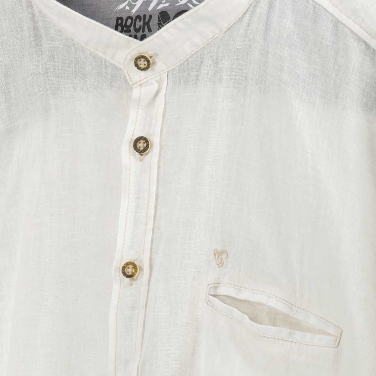 Jupiter Trachtenhemd aus Leinenmischung weiß