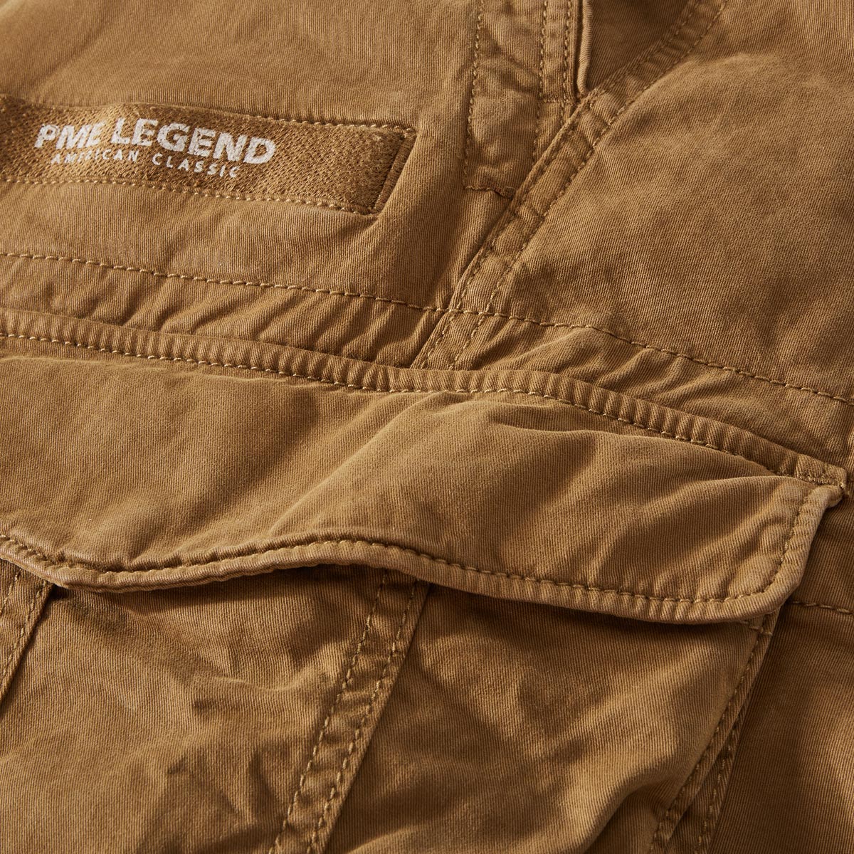 PME LEGEND Cargohose mit Stretch mittelbraun