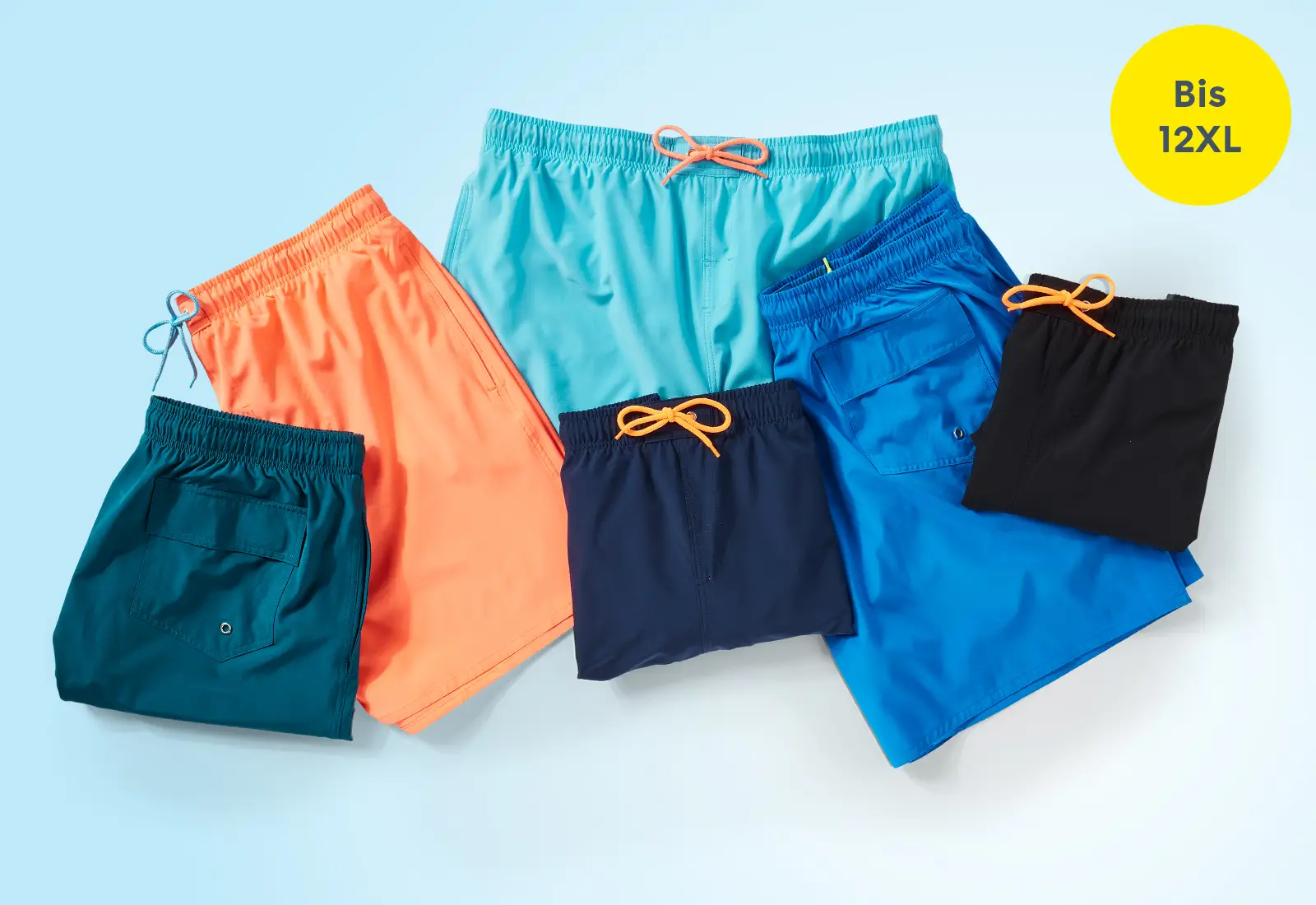 Bunte Badehosen in großen Größen bis 12XL für Herren, ideal für Strand, Pool und Sommerurlaub