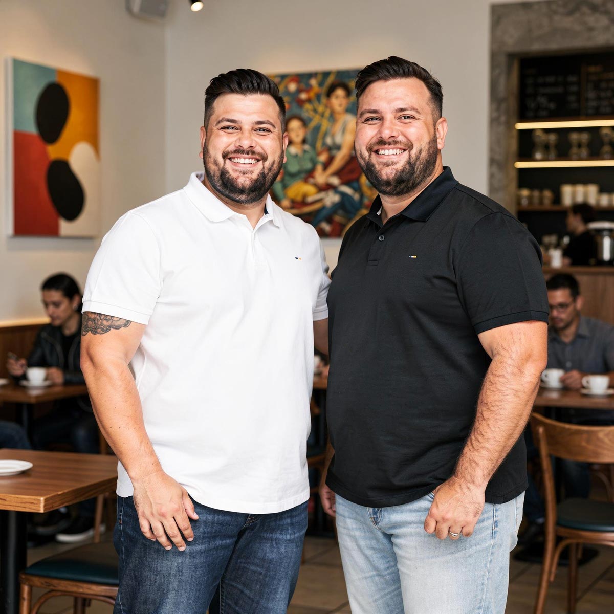 Pfundskerl Doppelpack Poloshirt aus Baumwolle schwarz/weiß