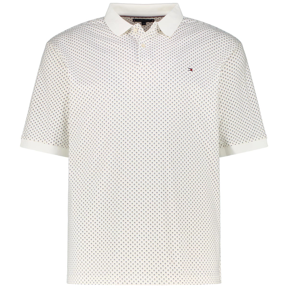 Tommy Hilfiger Poloshirt mit Print Farbe cremeweiß Größe: 3XL günstig online kaufen