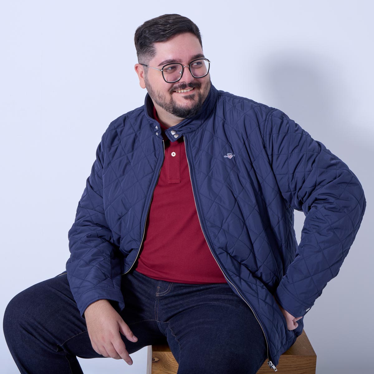 Gant Steppblouson, wasserabweisend dunkelblau