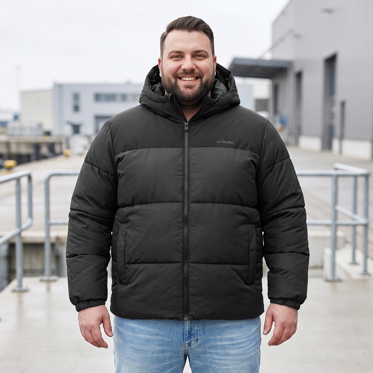 Jack&Jones Steppjacke, wasserabweisend schwarz