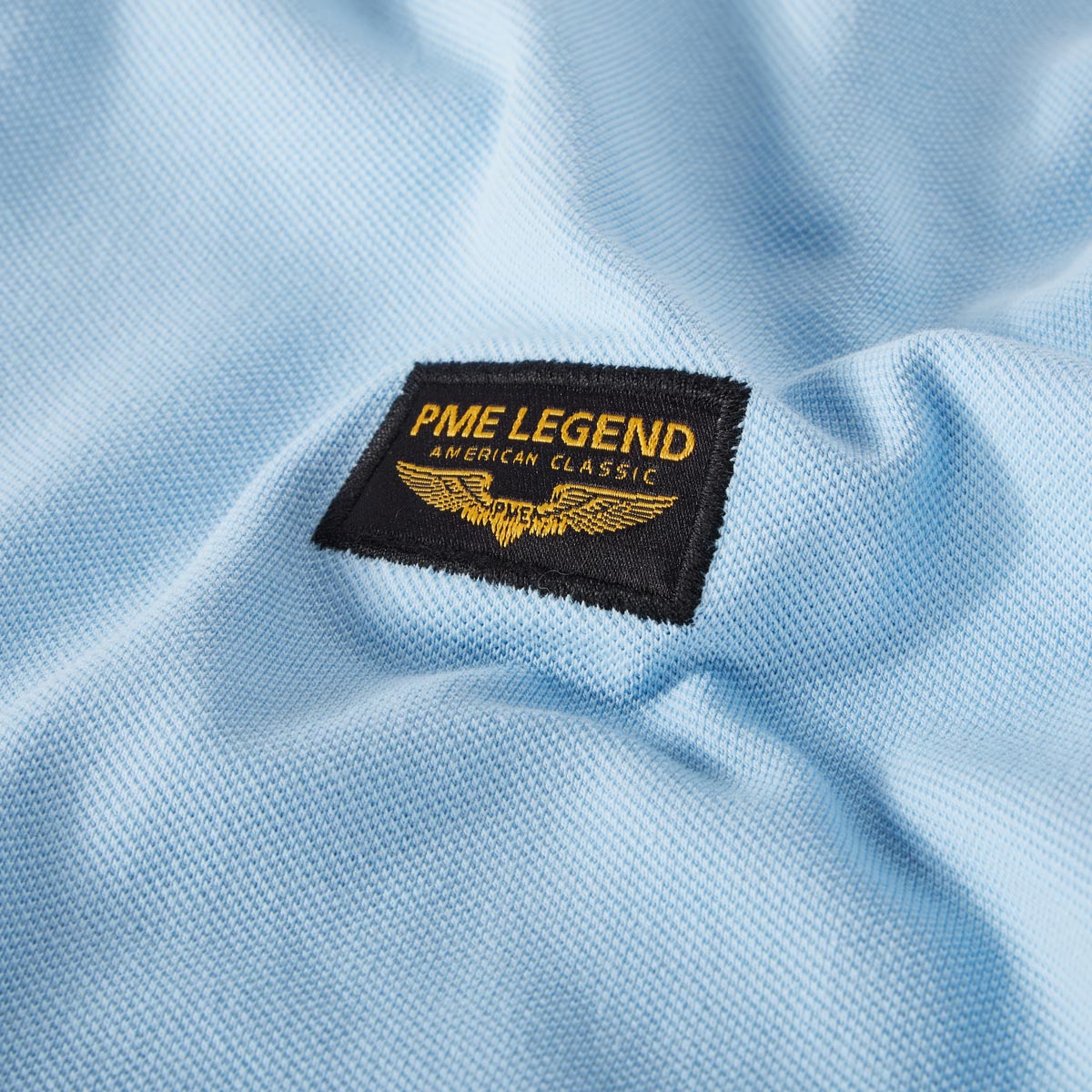 PME LEGEND Poloshirt mit Stretch hellblau