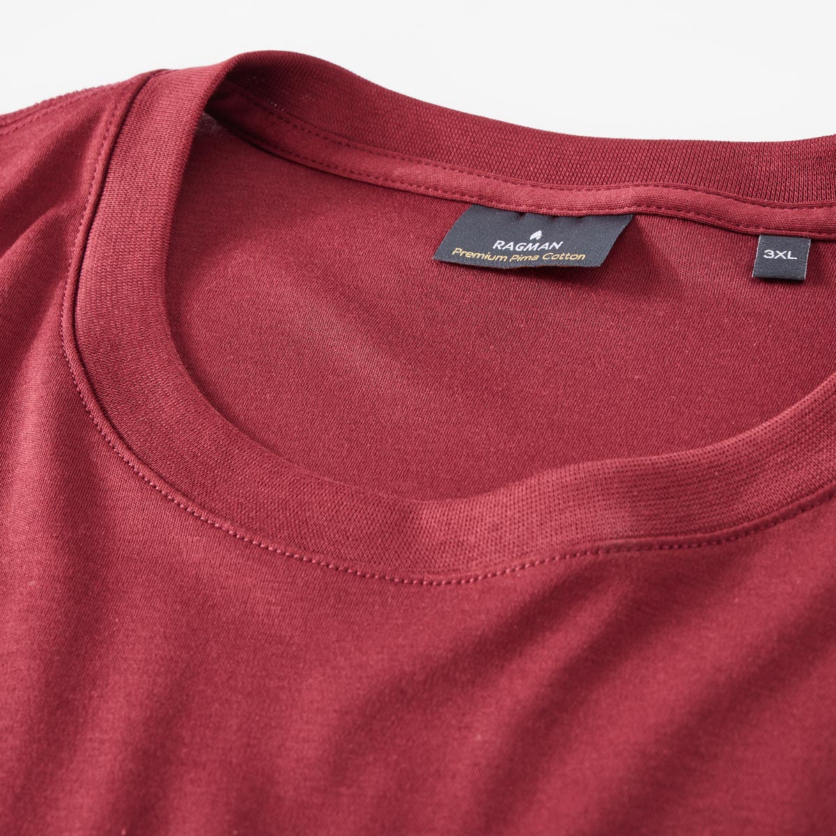 RAGMAN Longsleeve aus Pima-Baumwolle dunkelrot