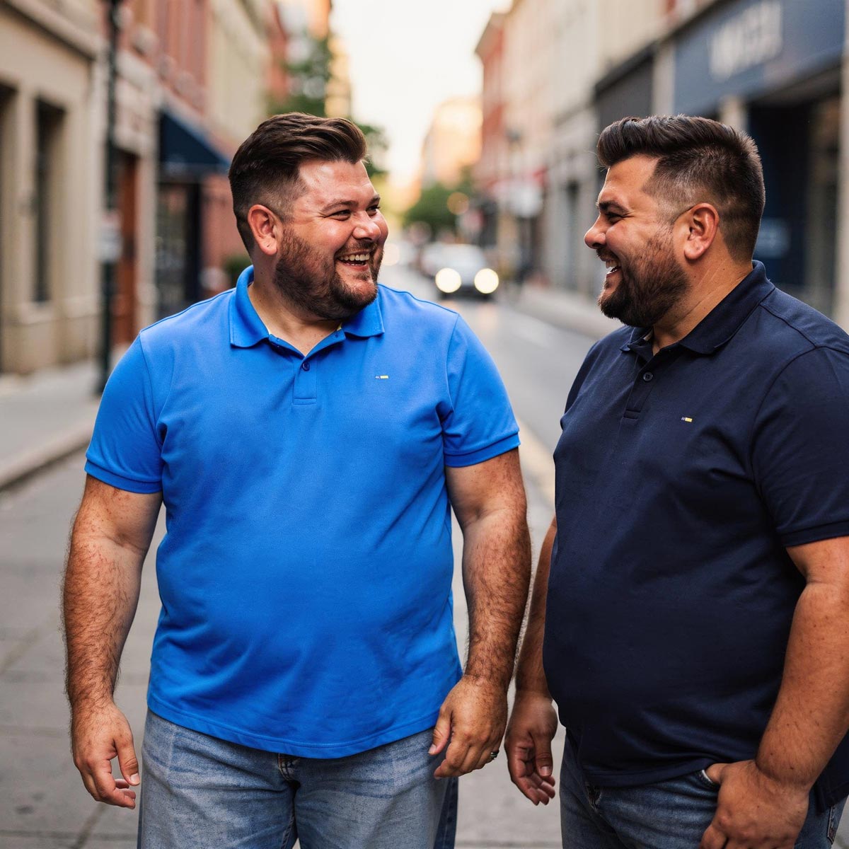 Pfundskerl Doppelpack Poloshirt aus Baumwolle dunkelblau/royalblau
