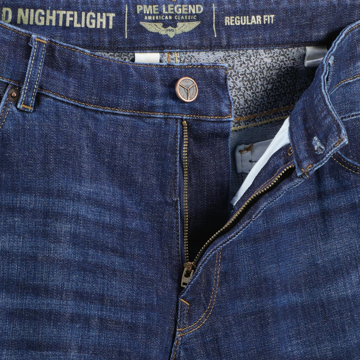 PME LEGEND Stretch-Jeans "Nightflight", Regular Fit mittelblau